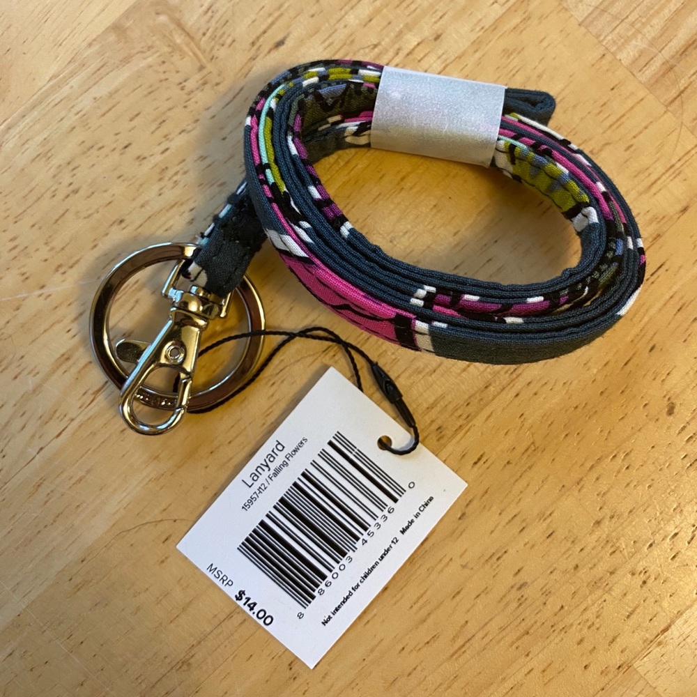 Vera Bradley Lanyard In ‘Falling Flowers’ NWT